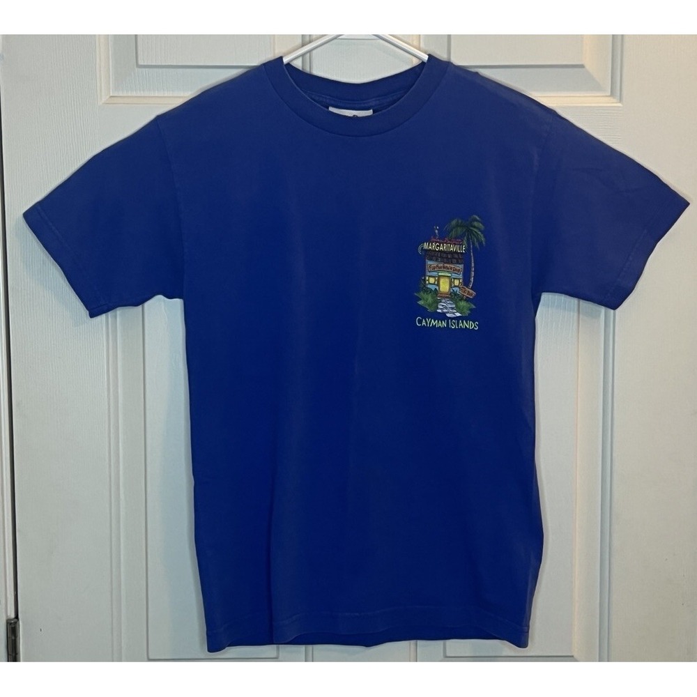Margaritaville Cayman Islands Flip Flop Captain Jimmy‎ Buffet Small Blue T-Shirt
